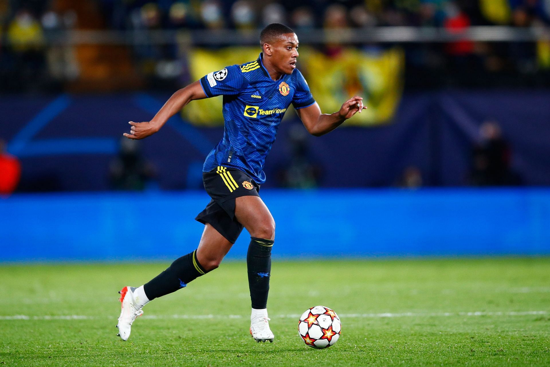 Anthony Martial in action for Manchester United.